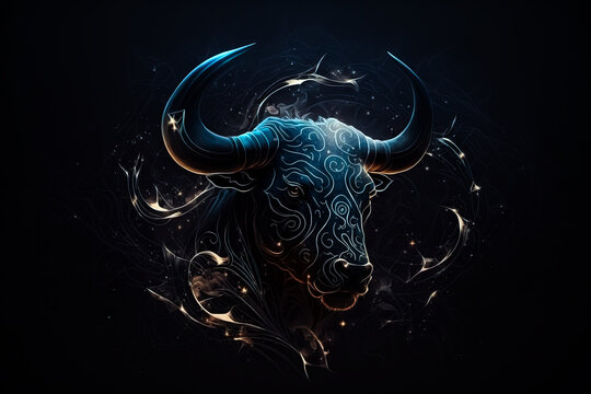 Horror Taurus bull zodiac sign detailed evil e  starryai