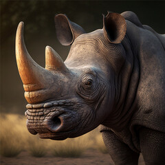 Fototapeta premium A Rhinoceros portrait