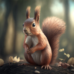 Naklejka na ściany i meble A Squirrel portrait