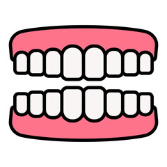 Teeth Filled Line Icon