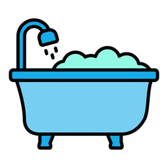 Bathtub Filled Line Icon