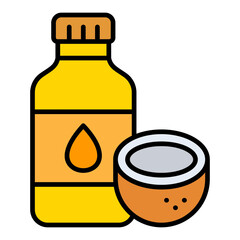 Coconut Oil Filled Line Icon
