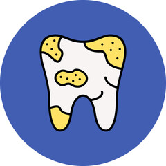 Decayed Multicolor Circle Filled Line Icon