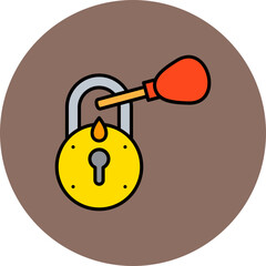 Oil Multicolor Circle Filled Line Icon