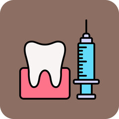 Anesthesia Multicolor Round Corner Filled Line Icon