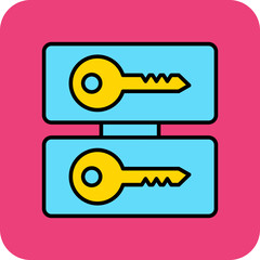 Mold Multicolor Round Corner Filled Line Icon