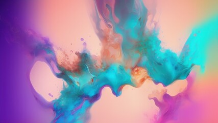 abstract watercolor background with splashes - generative ai illustration