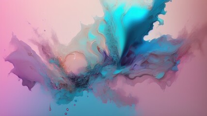 abstract watercolor background with splashes - generative ai illustration