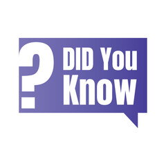 Did you know vector sign, did you know question design illustration
