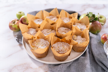 Apple sharlotka muffin
