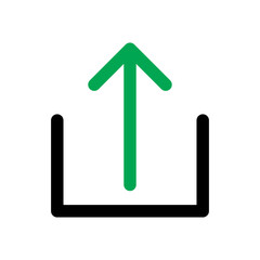 Upload icon line isolated on white background. Black flat thin icon on modern outline style. Linear symbol and editable stroke. Simple and pixel perfect stroke vector illustration.