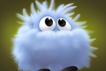 Cute fluffy monster