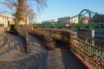 Wrocław - Bulwar Piotra Włostowica i most Tumski - obrazy, fototapety, plakaty