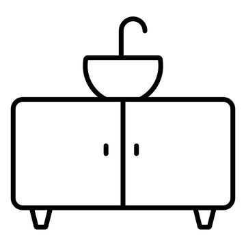 Outline Sink Cabinet icon