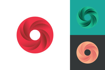 Colorful Gradient O Logo Collection