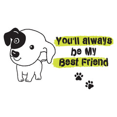 dog illustration for print