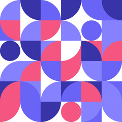 Obraz premium Abstract geometric pattern design in retro style Vector illustration colorful neo poster grid with geometrical shapes modern flyer background Scandinavian or Swiss prints of rectangles squares minimal