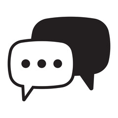 Chat icon vector isolated element. Talk bubble speech sign. Blank bubble vector icon. Message vector icon.