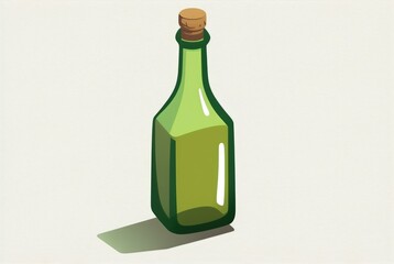 bottle alone on a white background. Generative AI