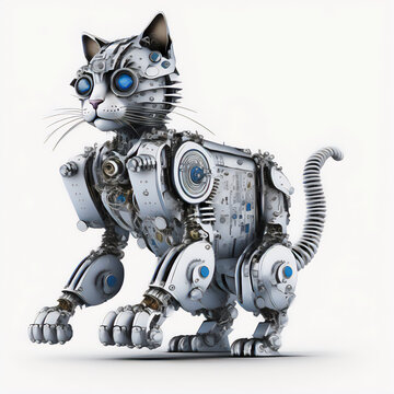 Illustration captures the essence of the robot feline