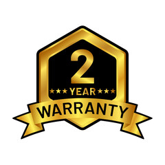 gold warranty badge vector logo template