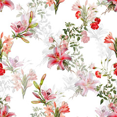 botanical flower seamless design
