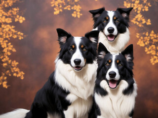 Fototapeta premium Beautiful Happy Dog Cheerful Friend Border Collie 