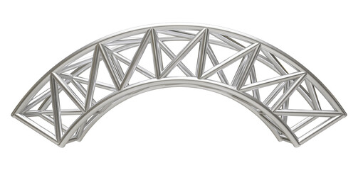 Metal object with truss system in 3d render