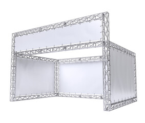 Outdoor banner with truss system in 3d render