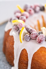 Lemon cranberry bundt cake