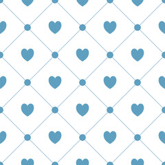 Seamless pattern with hearts, romantic background