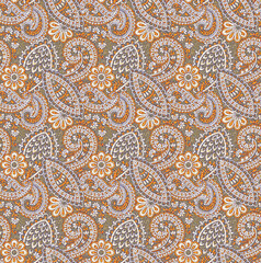 Seamless traditional Indian motif, paisley pattern