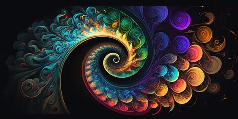 Colorful swirl textured background