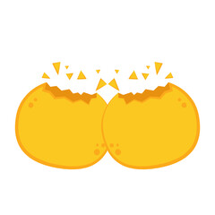 Panipuri indian Street Food Vector With White background. Phuchka is indian food. Gol gappe cartoon vector on white background. © Supakorn