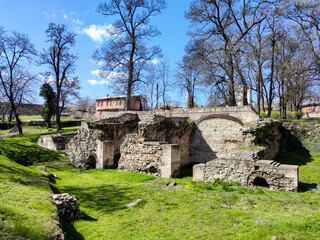 Roman fortifications in ancient city of Diocletianopolis, Hisarya, Bulgaria