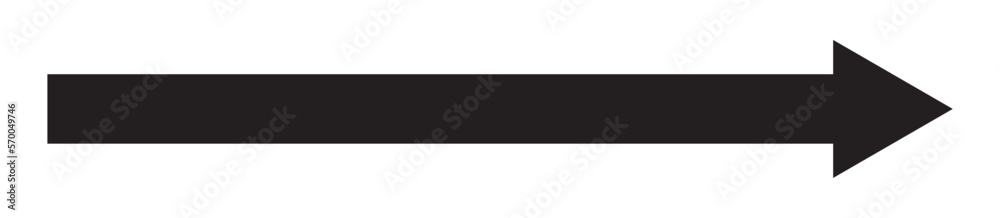 Aufkleber long arrow vector icon. black horizontal double arrow. vector icon.