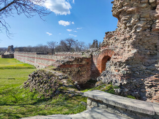 Fototapeta na wymiar Roman fortifications in ancient city of Diocletianopolis, Hisarya, Bulgaria