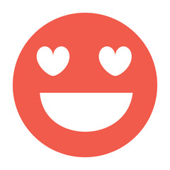 lovely emoji in groovy style . Vector design icon