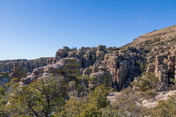 Fototapeta na wymiar Scenic Winter Landscape in the Chiricahua National Monument Arizona
