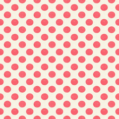 Polka dot seamless pattern. Minimalism fashionable mosaic design print. Polka dots pink creative trendy background, tile. For home decor, fabric textile pattern, postcard, wrapping paper, wallpaper