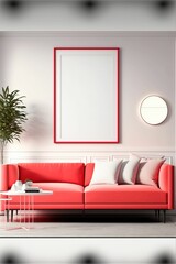Best wall canvas mockup. Beautiful wall art canvas white room. 