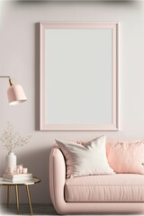 Best wall canvas mockup. Beautiful wall art canvas white room. 