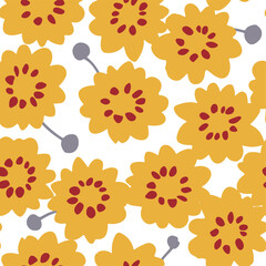 Vector Retro Vintage Abstract Floral Seamless Surface Pattern for Products or Wrapping Paper Prints.