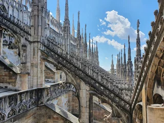 Tuinposter Roof of the Cathedral in Milan  © Michael