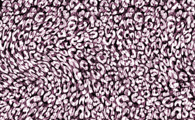Violet background , white leopard  spots, seamless pattern. Animal skin, psychedelic wallpaper
