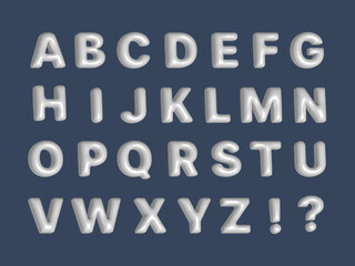 3d white letters
