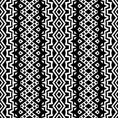 Vector pattern in geometric ornamental style. Black and white color.Seamless repeat pattern.Simple geo all over print block for apparel textile, ladies dress, fashion garment, digital wall paper.