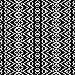 Vector pattern in geometric ornamental style. Black and white color.Seamless repeat pattern.Simple geo all over print block for apparel textile, ladies dress, fashion garment, digital wall paper.