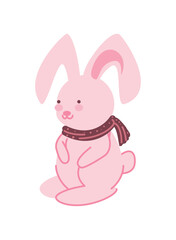 bunny with scarf