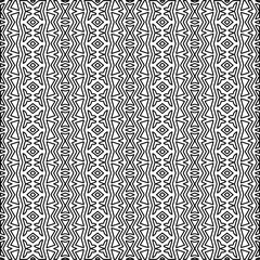 
Stylish texture with figures from lines.
Abstract geometric black and white pattern for web page, textures, card, poster, fabric, textile. Monochrome graphic repeating design. 